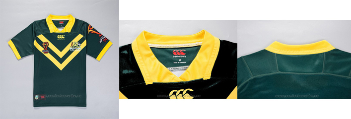 Camiseta Australia Kangaroos Rugby RLWC 2017 Local - camisetasrugby.es